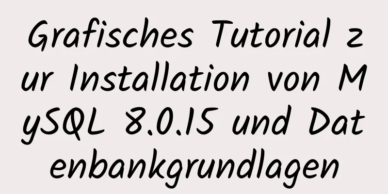 Grafisches Tutorial zur Installation von MySQL 8.0.15 und Datenbankgrundlagen