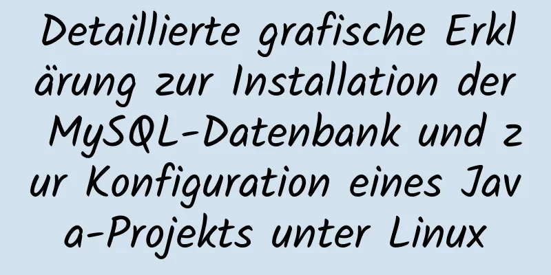 Detaillierte grafische Erklärung zur Installation der MySQL-Datenbank und zur Konfiguration eines Java-Projekts unter Linux