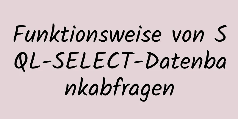 Funktionsweise von SQL-SELECT-Datenbankabfragen