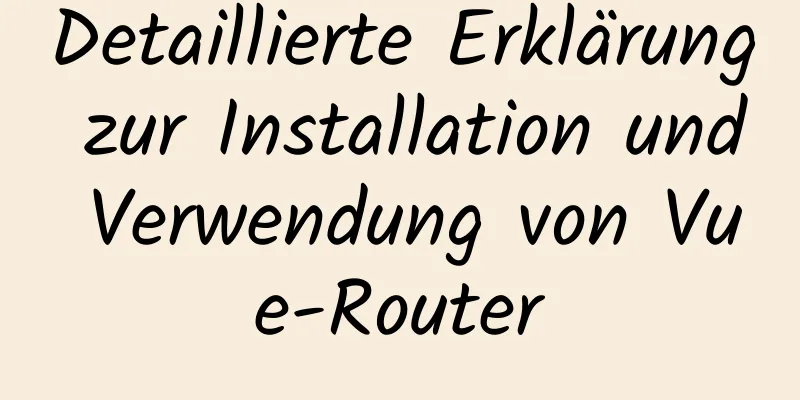 Detaillierte Erklärung zur Installation und Verwendung von Vue-Router