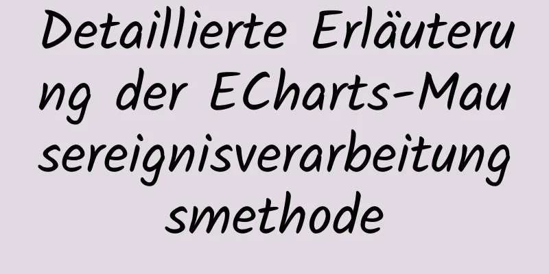 Detaillierte Erläuterung der ECharts-Mausereignisverarbeitungsmethode