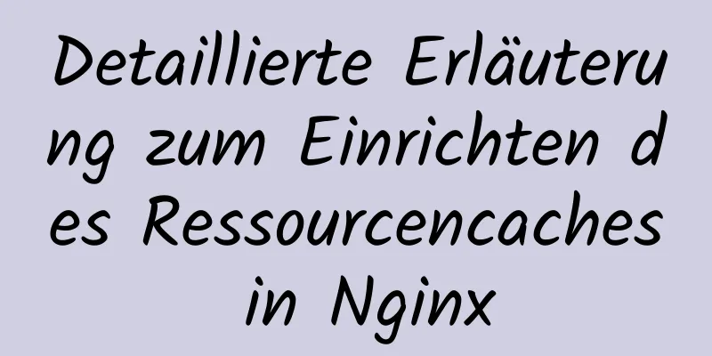 Detaillierte Erläuterung zum Einrichten des Ressourcencaches in Nginx