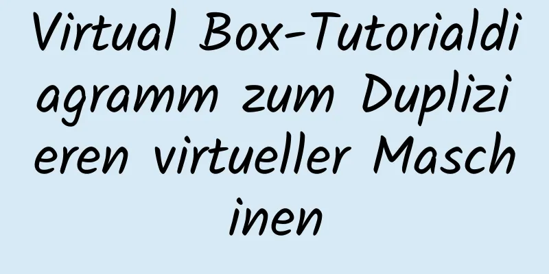 Virtual Box-Tutorialdiagramm zum Duplizieren virtueller Maschinen