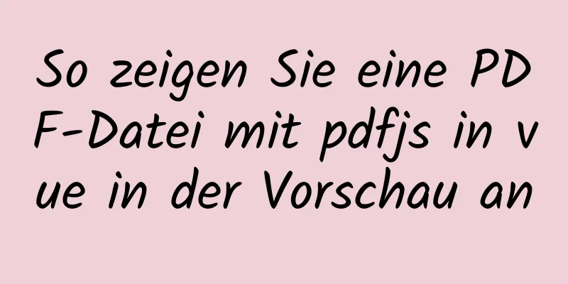 So zeigen Sie eine PDF-Datei mit pdfjs in vue in der Vorschau an