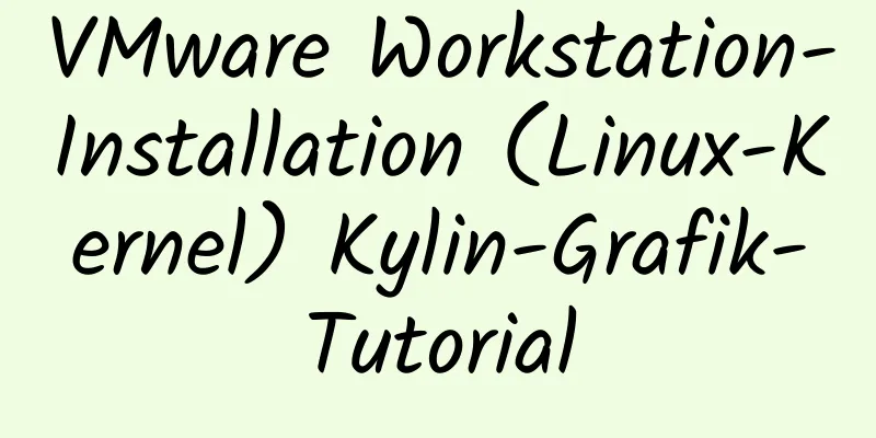 VMware Workstation-Installation (Linux-Kernel) Kylin-Grafik-Tutorial