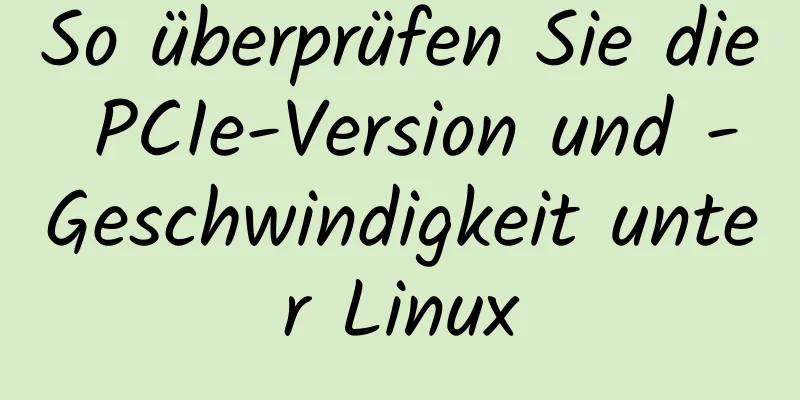 So überprüfen Sie die PCIe-Version und -Geschwindigkeit unter Linux