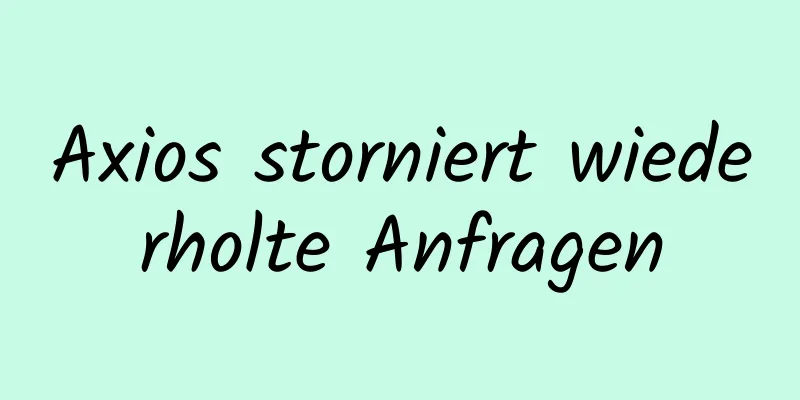 Axios storniert wiederholte Anfragen