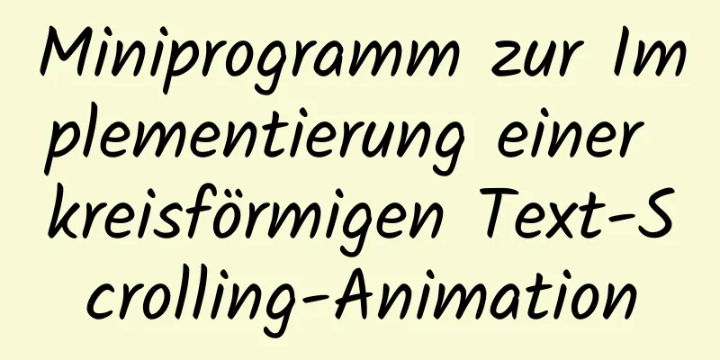 Miniprogramm zur Implementierung einer kreisförmigen Text-Scrolling-Animation