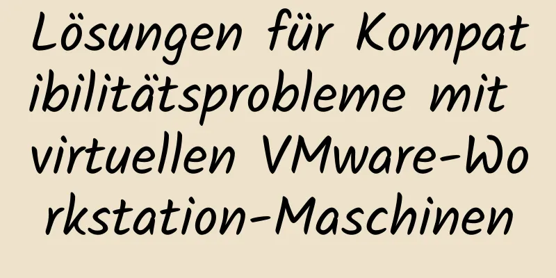 Lösungen für Kompatibilitätsprobleme mit virtuellen VMware-Workstation-Maschinen