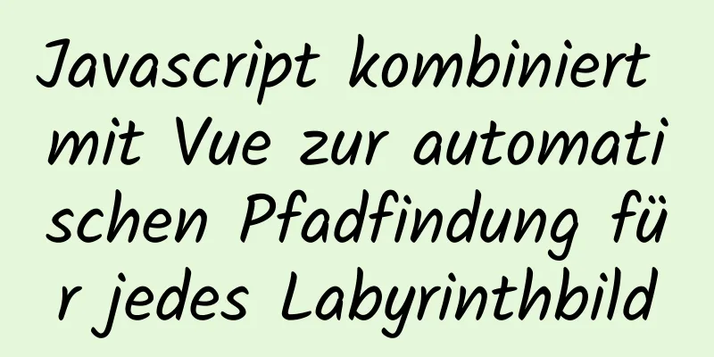 Javascript kombiniert mit Vue zur automatischen Pfadfindung für jedes Labyrinthbild