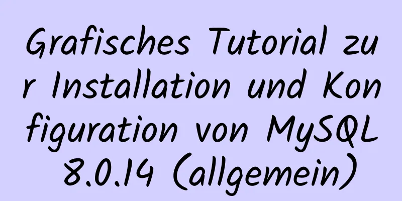 Grafisches Tutorial zur Installation und Konfiguration von MySQL 8.0.14 (allgemein)