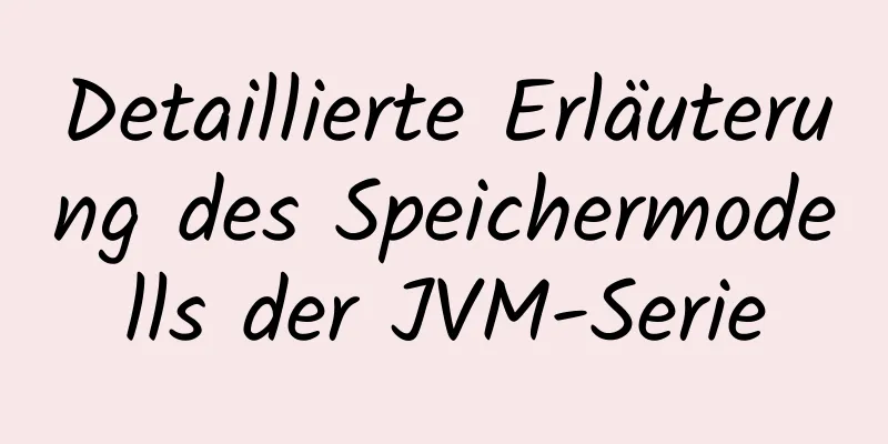 Detaillierte Erläuterung des Speichermodells der JVM-Serie