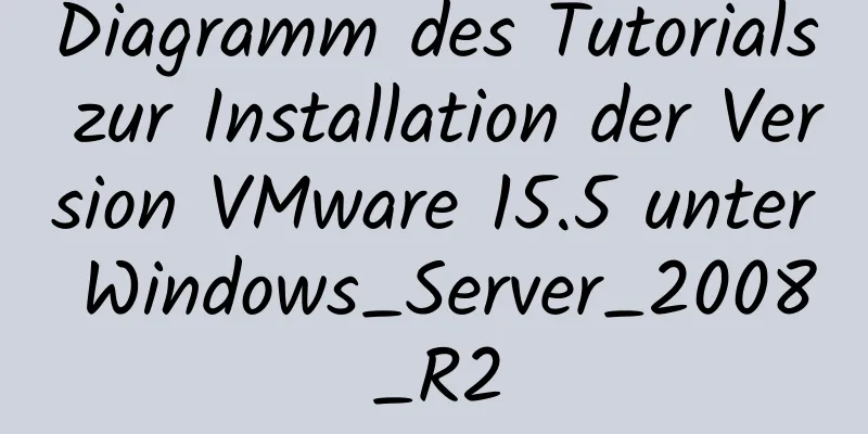 Diagramm des Tutorials zur Installation der Version VMware 15.5 unter Windows_Server_2008_R2