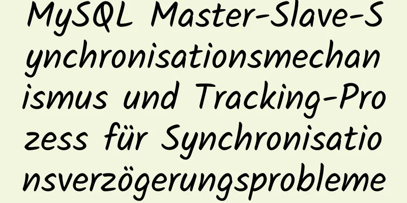 MySQL Master-Slave-Synchronisationsmechanismus und Tracking-Prozess für Synchronisationsverzögerungsprobleme