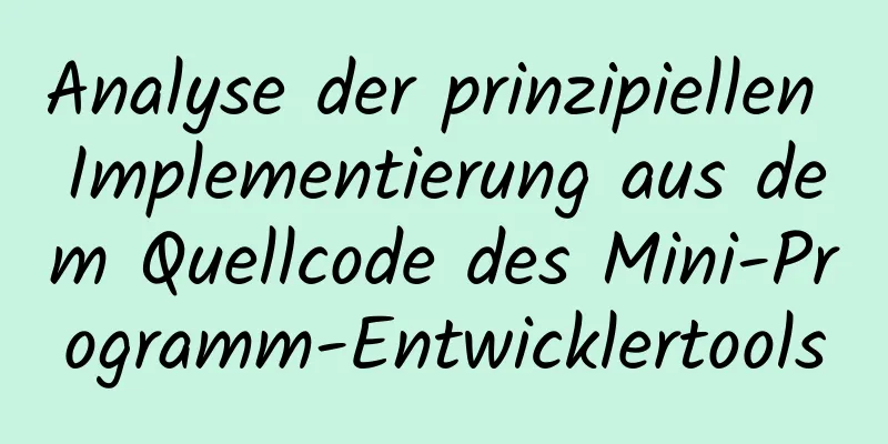 Analyse der prinzipiellen Implementierung aus dem Quellcode des Mini-Programm-Entwicklertools