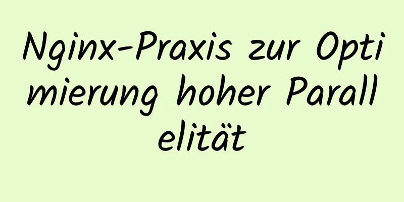 Nginx-Praxis zur Optimierung hoher Parallelität