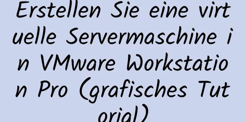 Erstellen Sie eine virtuelle Servermaschine in VMware Workstation Pro (grafisches Tutorial)