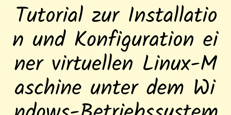 Tutorial zur Installation und Konfiguration einer virtuellen Linux-Maschine unter dem Windows-Betriebssystem