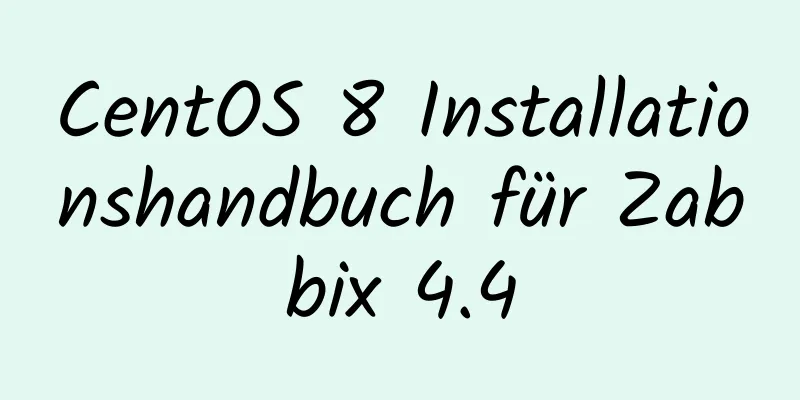 CentOS 8 Installationshandbuch für Zabbix 4.4