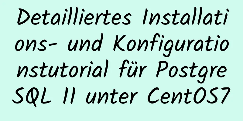 Detailliertes Installations- und Konfigurationstutorial für PostgreSQL 11 unter CentOS7