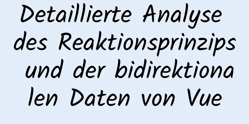 Detaillierte Analyse des Reaktionsprinzips und der bidirektionalen Daten von Vue