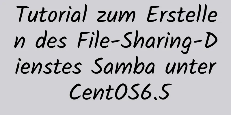 Tutorial zum Erstellen des File-Sharing-Dienstes Samba unter CentOS6.5