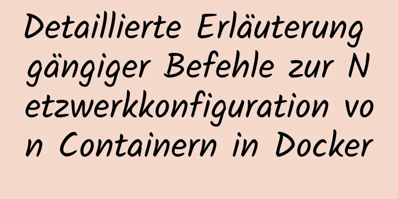 Detaillierte Erläuterung gängiger Befehle zur Netzwerkkonfiguration von Containern in Docker