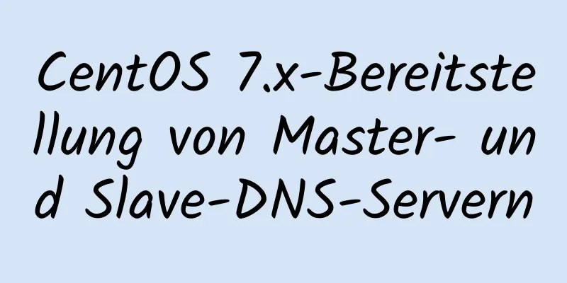 CentOS 7.x-Bereitstellung von Master- und Slave-DNS-Servern