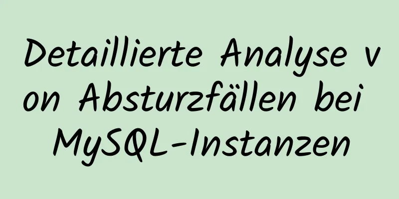 Detaillierte Analyse von Absturzfällen bei MySQL-Instanzen