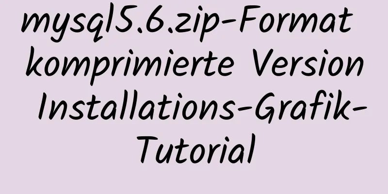 mysql5.6.zip-Format komprimierte Version Installations-Grafik-Tutorial