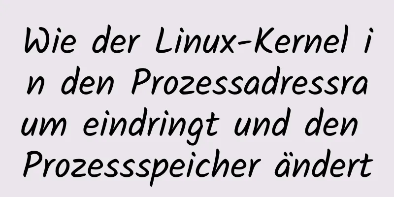 Wie der Linux-Kernel in den Prozessadressraum eindringt und den Prozessspeicher ändert