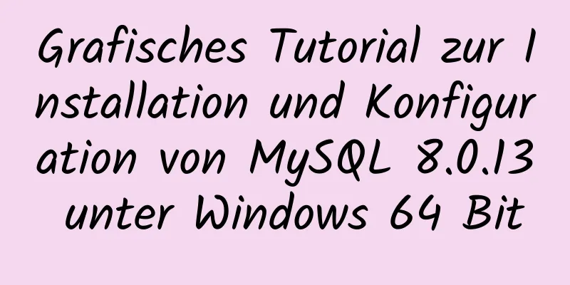 Grafisches Tutorial zur Installation und Konfiguration von MySQL 8.0.13 unter Windows 64 Bit