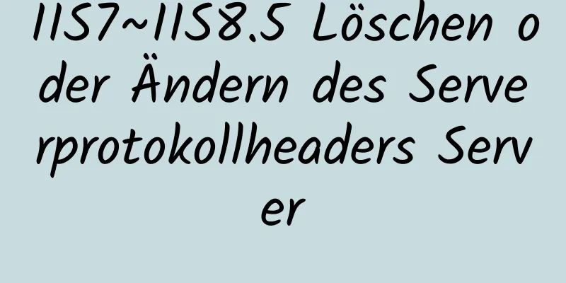 IIS7~IIS8.5 Löschen oder Ändern des Serverprotokollheaders Server