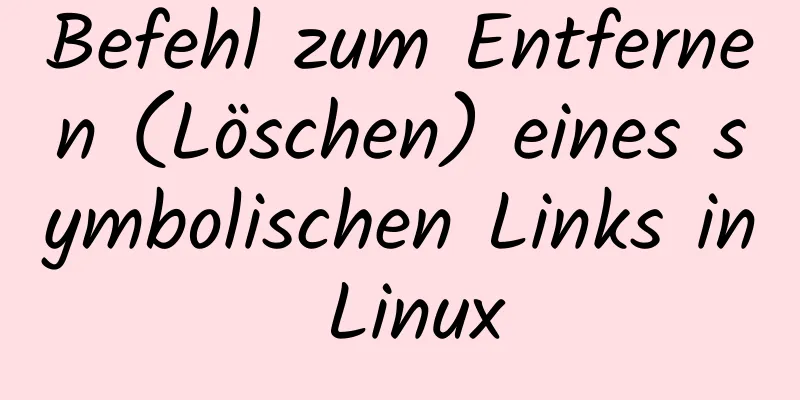 Befehl zum Entfernen (Löschen) eines symbolischen Links in Linux