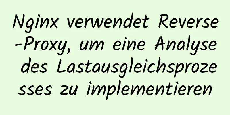 Nginx verwendet Reverse-Proxy, um eine Analyse des Lastausgleichsprozesses zu implementieren