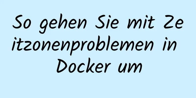 So gehen Sie mit Zeitzonenproblemen in Docker um