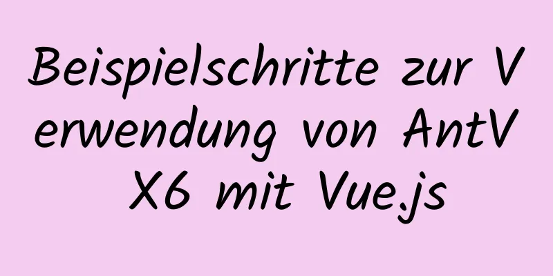 Beispielschritte zur Verwendung von AntV X6 mit Vue.js