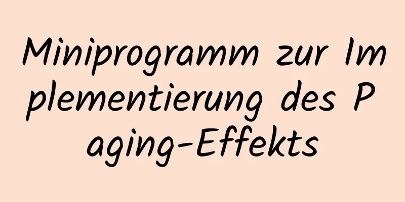 Miniprogramm zur Implementierung des Paging-Effekts