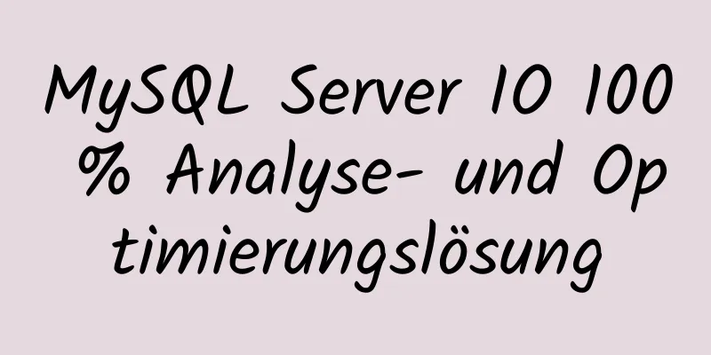 MySQL Server IO 100 % Analyse- und Optimierungslösung