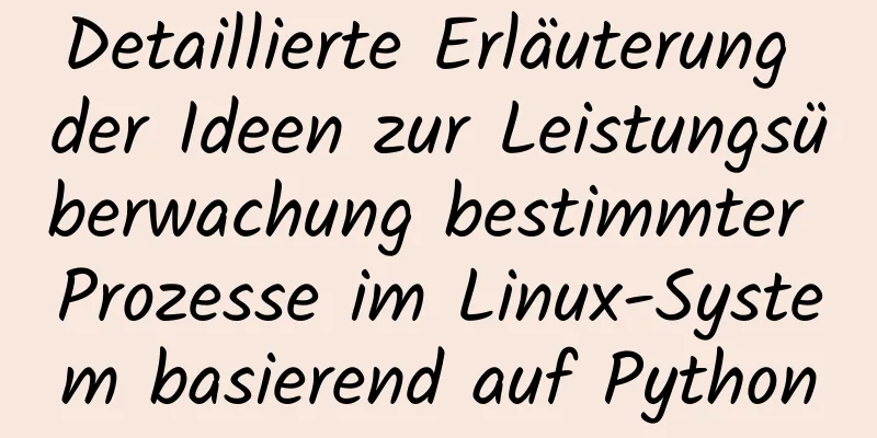 Detaillierte Erläuterung der Ideen zur Leistungsüberwachung bestimmter Prozesse im Linux-System basierend auf Python