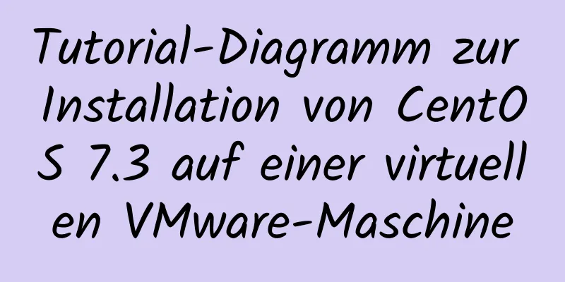 Tutorial-Diagramm zur Installation von CentOS 7.3 auf einer virtuellen VMware-Maschine