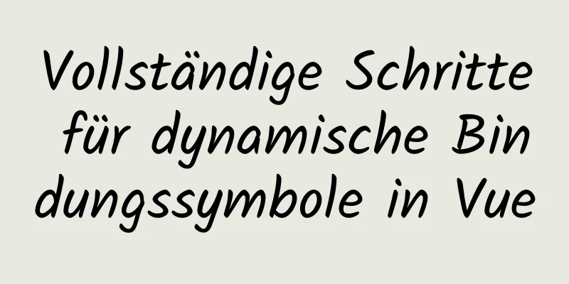 Vollständige Schritte für dynamische Bindungssymbole in Vue