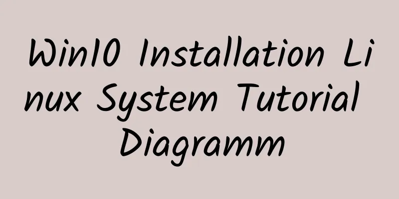 Win10 Installation Linux System Tutorial Diagramm