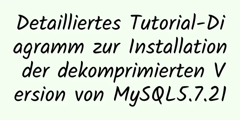 Detailliertes Tutorial-Diagramm zur Installation der dekomprimierten Version von MySQL5.7.21