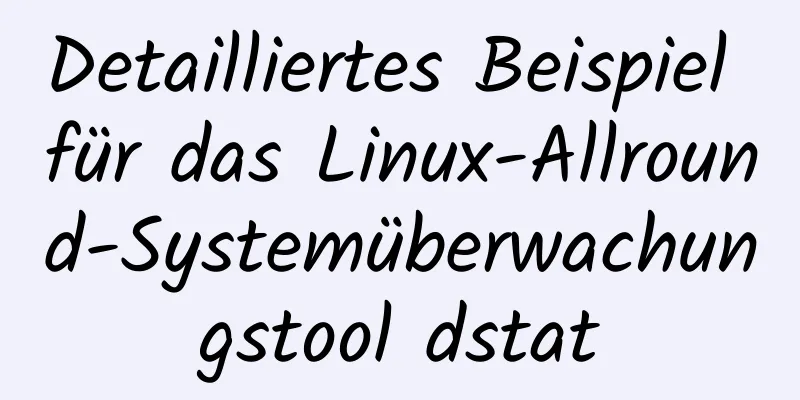 Detailliertes Beispiel für das Linux-Allround-Systemüberwachungstool dstat