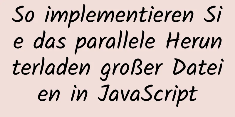 So implementieren Sie das parallele Herunterladen großer Dateien in JavaScript