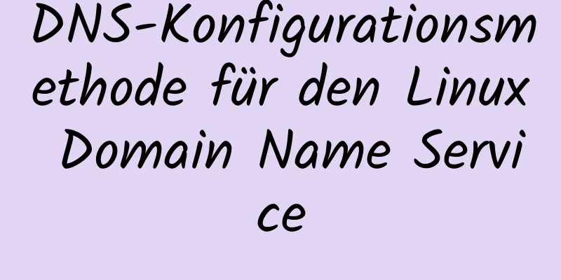 DNS-Konfigurationsmethode für den Linux Domain Name Service