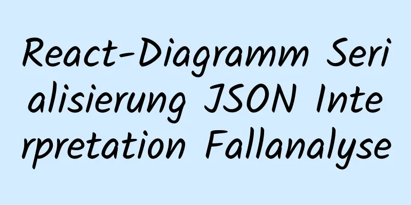 React-Diagramm Serialisierung JSON Interpretation Fallanalyse