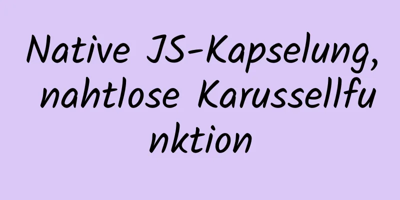 Native JS-Kapselung, nahtlose Karussellfunktion