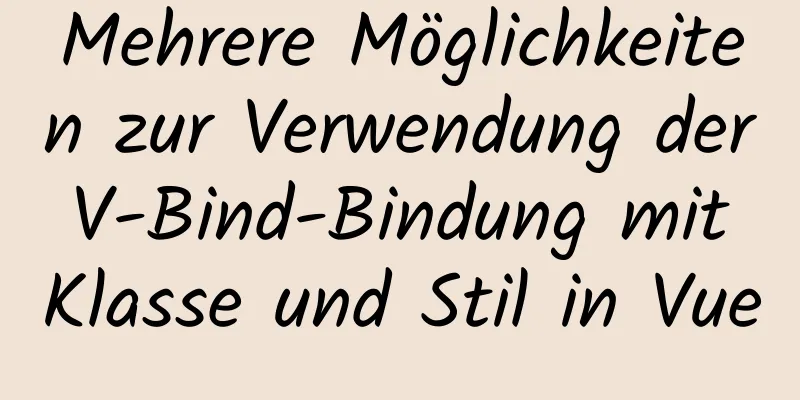 Mehrere Möglichkeiten zur Verwendung der V-Bind-Bindung mit Klasse und Stil in Vue